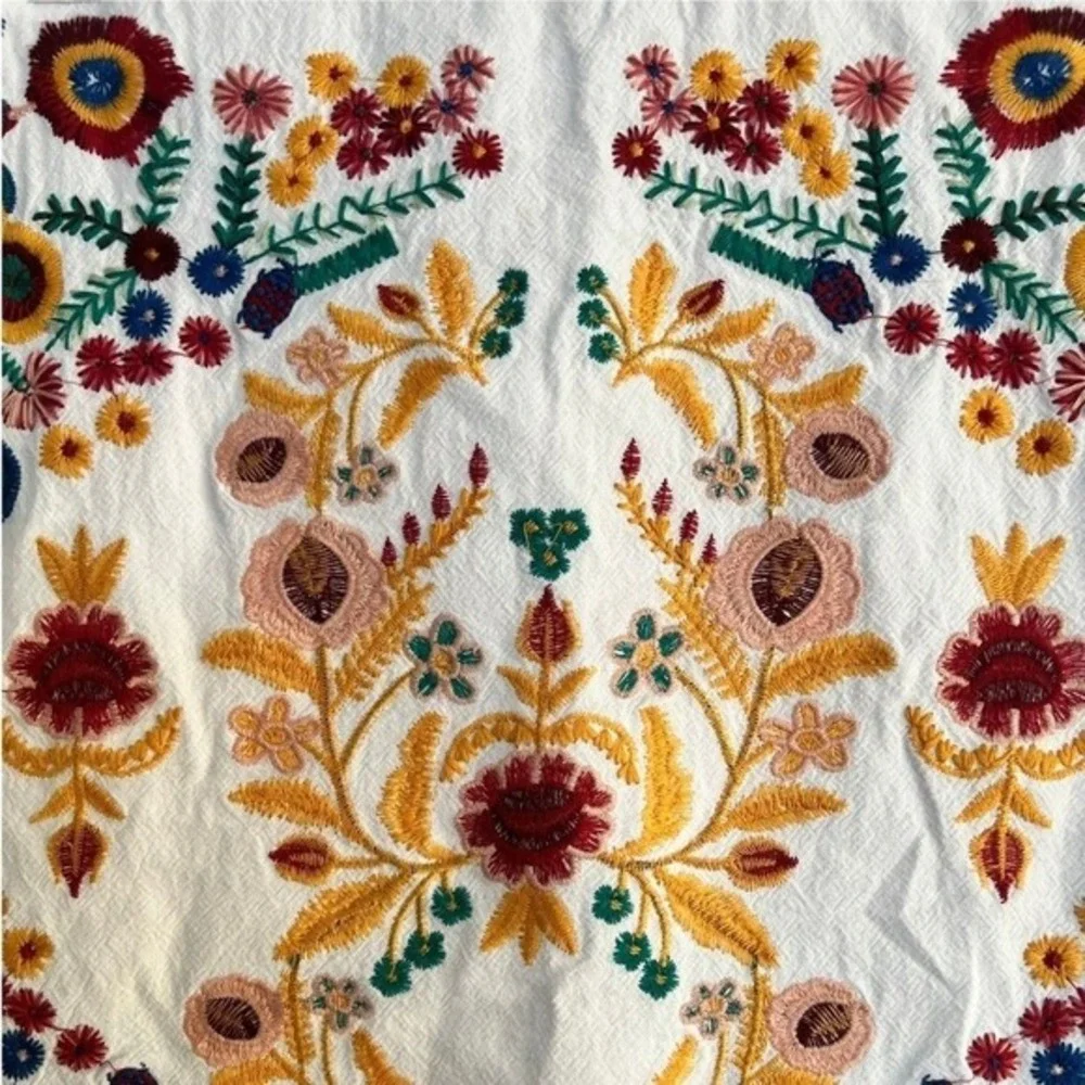 Altar'd State Embroidered Midi Skirt Ladybugs Birds Boho‎ Festival Size Medium